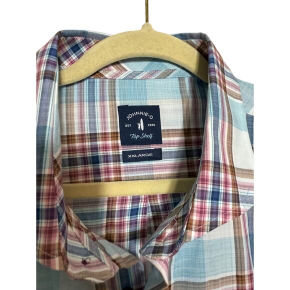Johnnie-O Plaid Breda Button Down in Antigua NWT Sz. XXL - Picture 6 of 8